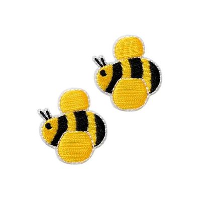 Mono Quick 06081 Biene, Bügelbild, 2er SET Patch, ca. 2,6 x 2,4 cm Bienchen Frühling