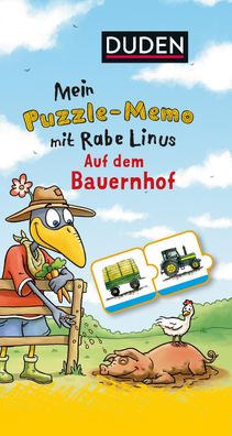 Mein Puzzlememo mit Rabe Linus - Auf dem Bauernhof (Kinderspiel) Ma