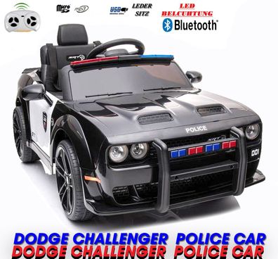 Elektro Auto " Dodge Challenger Police Car " LED MP3 EVA Kunstleder 2x35Watt 12V7Ah