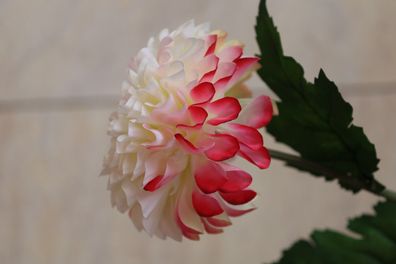 Dahlie künstlich, Farbe Peach, Kunstblume, Dahlienzweig, Seidenblumen