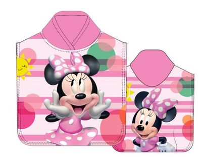 Minnie Mouse Badeponcho Kinder Poncho mit Kapuze 50 x 100cm