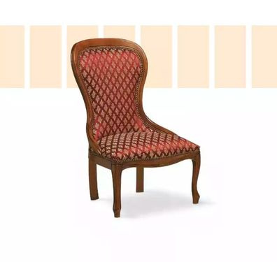 Luxus Design Polster Stuhl Sitz Esszimmer Klassische Textil Möbel Lehnstuhl