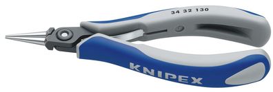 KNIPEX 34 32 130 Präzisions-Elektronik-Greifzange mit Mehrkomponenten-Hüllen brüni...