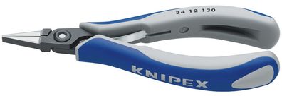 KNIPEX 34 12 130 Präzisions-Elektronik-Greifzange mit Mehrkomponenten-Hüllen brüni...