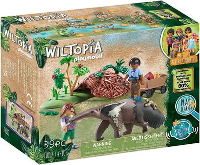Playmobil Wiltopia 71012 Ameisenbärpflege mit Spielzeugtieren, Nachhaltiges Spielz...