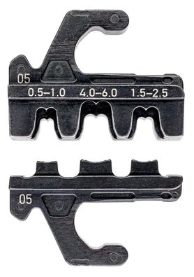KNIPEX 97 39 05 Crimpeinsatz für unisolierte, offene Steckverbinder (4,8 + 6,3 mm ...