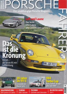 Porsche Fahrer Nr.3 /2012, 993 RS, 991 Carrera S, 911 S, 944 Turbo Cup, 928S Strosek,