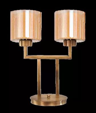 Tischleuchte Tischlampe Lampe Leuchten Modern Gold Lampen Tisch Glas