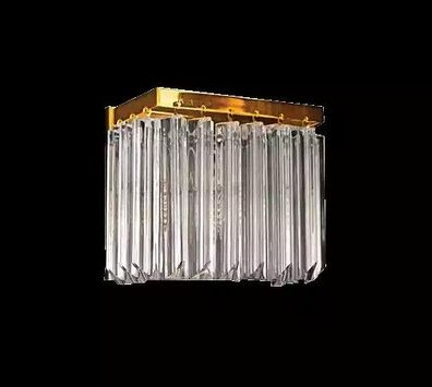 Lüster Deckenlampe Deckenleuchter Luxus Gold Kronleuchter Kristall Art