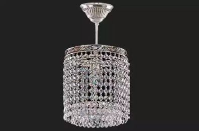 Lüster Deckenlampe Kristall Deckenleuchter Luxus Silber Kronleuchter