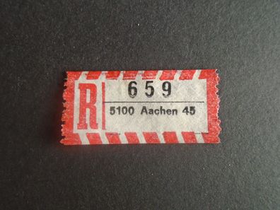 Einschreibemarken / Briefmarke BRD:1984 - 659 - 5100 Aachen 45