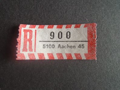 Einschreibemarken / Briefmarke BRD:1984 - 900 - 5100 Aachen 45