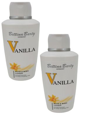 2x Bettina Barty Vanilla Hand & Body Lotion 500 ml NEU (Gr. Standardgröße)