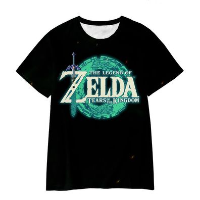 Herren T-shirt Zelda: Tears of the Kingdom Link Tulin Riju Tee Kurzarm Freizeit Tops
