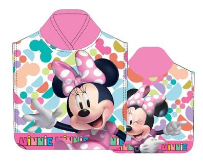 Minnie Mouse Badeponcho Kinder Poncho mit Kapuze 50 x 100cm