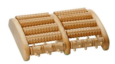 Ruck - Fußmassageroller - Aus echtem Holz und mit 5 Rollen.