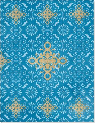 Der Zauber Indiens Grosses Notizheft (A5) Motiv Blaues Ornament Gro