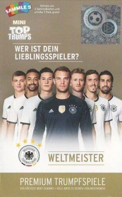 Winning Moves Top Trumps Deutschland Mini DFB Weltmeister Quartett Kartenspiel