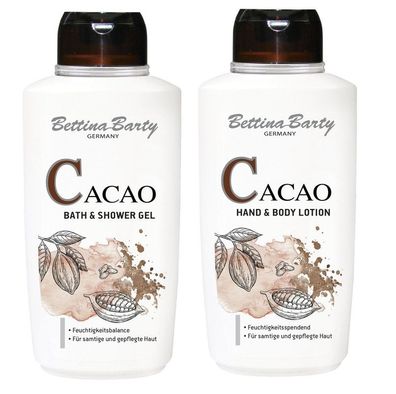 Bettina Barty CACAO / Chocolat Bath Showergel & Bodylotion je 500 ml