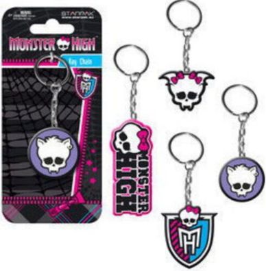 Monster High Skull Gummi Schlüsselanhänger Keychains - 4 Motive - NEU