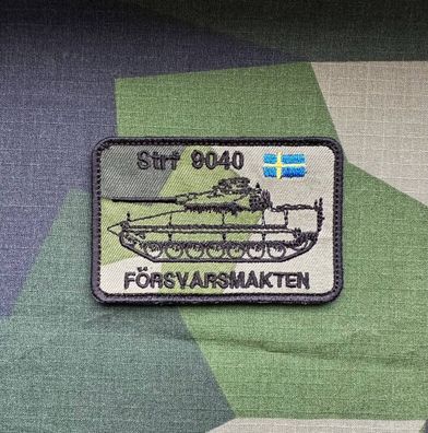 Patch Panzer Strf 9040 M90 Schweden Morale Aufnäher Abzeichen Klett Armee BW Veteran