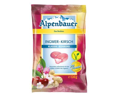 Alpenbauer Klassik Ingwer Kirsch Bonbons mit milder Schärfe 120g