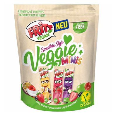 Fritt Vegan Smoothie Style Veggie Minis Mix Kaubonbon Streifen 135g