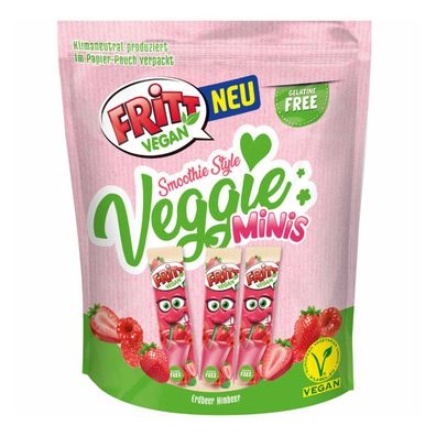 Fritt Vegan Smoothie Style Veggie Minis Erdbeer und Himbeer 135g