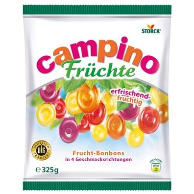 Campino Früchte Fruchtbonbons in 4 Geschmacksrichtungen 325g