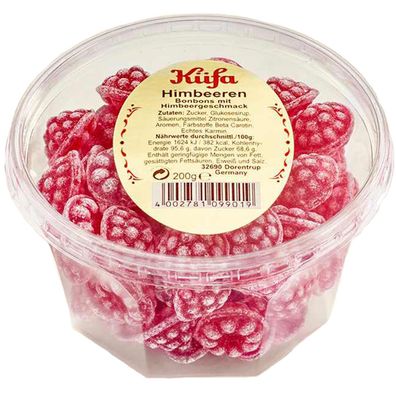 Küfa Himbeeren Fruchtbonbons mit leckerem Himbeergeschmack 200g