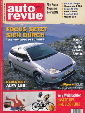 auto revue 12/1998, Ford Focus, Alfa 156, BMW, Mercedes, Lexus, Mazda, Peugeot, Seat