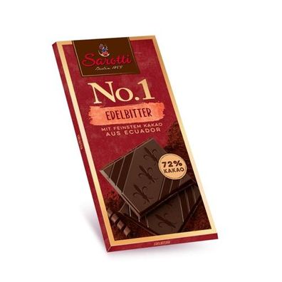 Sarotti No.1 Edelbitter 72 Prozent mit Kakao aus Ecuador 100g