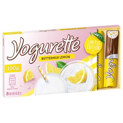 Yogurette Buttermilch Lemon Limited Edition 8 Sommer Riegel 100g
