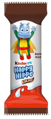 Kinder Happy Hippo Knusperwaffel mit Kakao und Milchcremefüllung 21g
