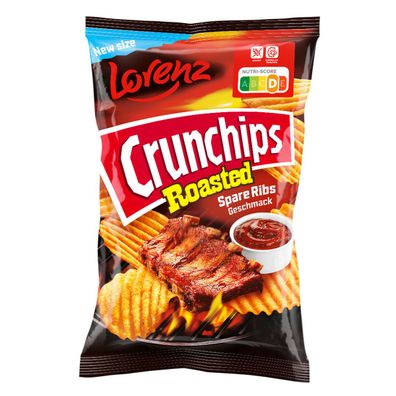 Crunchips Roasted Spare Ribs Kartoffel Chips Fleisch Geschmack 110g