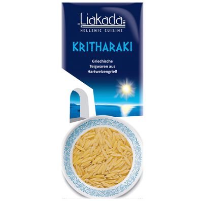 Kritharaki von Liakada griechische Teigwaren aus Hartweizengrieß 500g