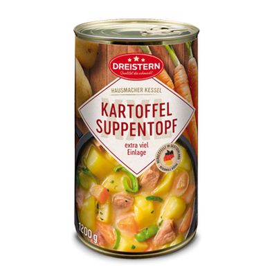 Dreistern Kartoffel Topf Eintopf Suppe Schweinefleisch 1200g