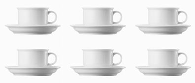 6 x Kaffeetasse 2-tlg. - Trend Weiß - Thomas - 11400-800001-14740