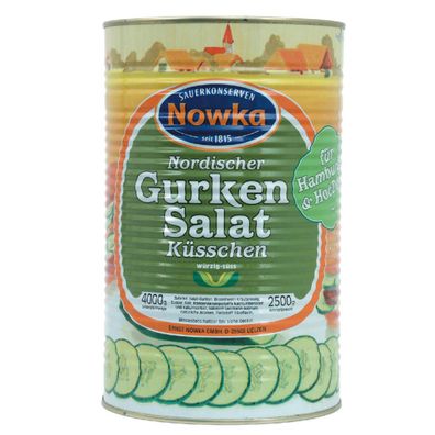 Nowka Nordischer Küsschen würzig süß Gurkensalat Sauerkonserven 2500g