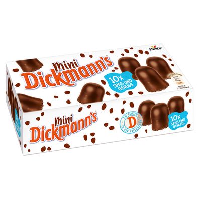 Dickmanns Minis 10 kleine Schaumküsse mit knackiger Schokolade 83g