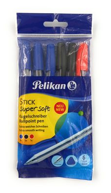 6er Set Pelikan Kugelschreiber Stick K86s super soft Schreibwaren