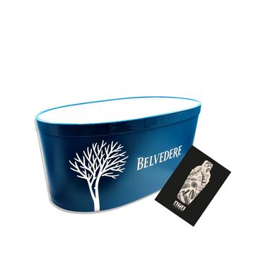 Belvedere Kühler Eisbox Flaschenkühler in Blau Eiskühler Getränkekühler