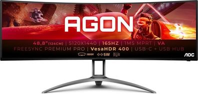 AOC AG493UCX2 UltraWide Monitor 49 Zoll 5.120 x 1.440 Pixel 120 Hz