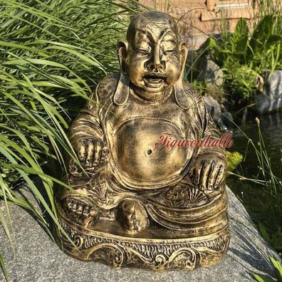 Buddha Garten Gartenfigur Statue Aufstellfigur Glück Figur Dekoration Skulptur