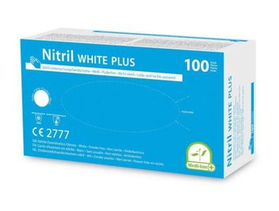 Medi-Inn Nitril Hygienehandschuhe WHITE PLUS S