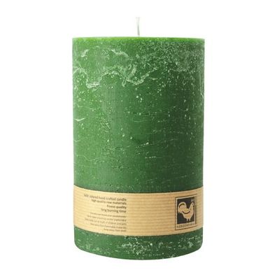 Stumpenkerze aus Paraffin, Country, 100/150 mm, Dunkelgrün, Kerzenfarm HAHN, Bre