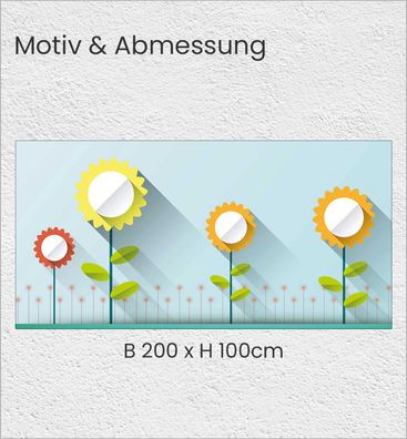 Tischfolie Sonnenblumen am Horizont Bubblefree selbstklebend Folie