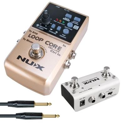 Nux Loop Core Deluxe Bundle Effektpedal mit Kabel