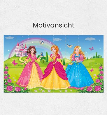 Fototapete Drei Prinzessinnen mit Märchenschloss Wanddeko Bildtapete Tapete