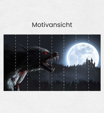 Fototapete Verwandlung eines Werwolf bei Vollmond Wanddeko Bildtapete Tapete